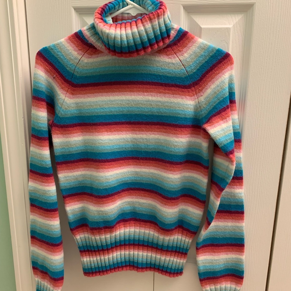 Rainbow Vintage Turtleneck Top